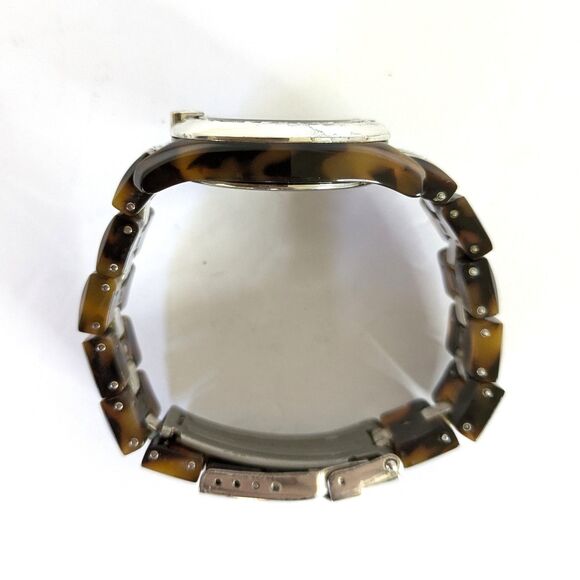 Brighton Dana Point Tortoiseshell Quartz Watch Swarovski Crystals New Battery - Picture 8 of 14
